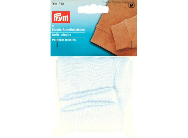 Elastiske ermer, hvit